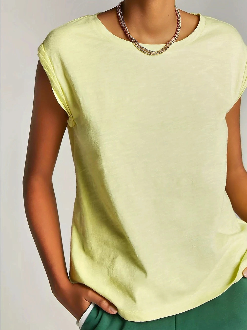 100% Cotton NWT Maeve by Anthropologie Carey Muscle Tank-MULTIPLE COLORS